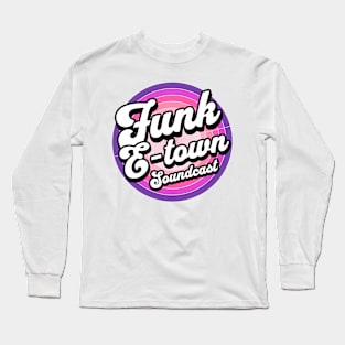 FUNK E-TOWN SOUNDCAST  - Staged Gradient Logo (purple/pink) Long Sleeve T-Shirt